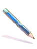 Icon of (c) Pencil in Mouth (Blue)