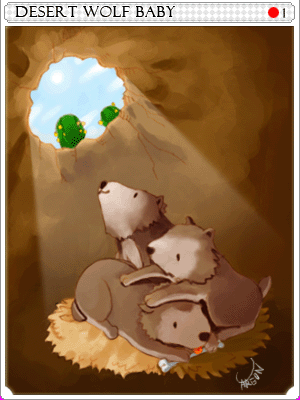Icon of Baby Desert Wolf Card