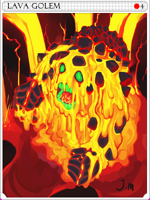 Icon of Lava Golem Card