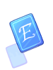 Icon of Blue E Card