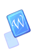 Icon of Blue W Card